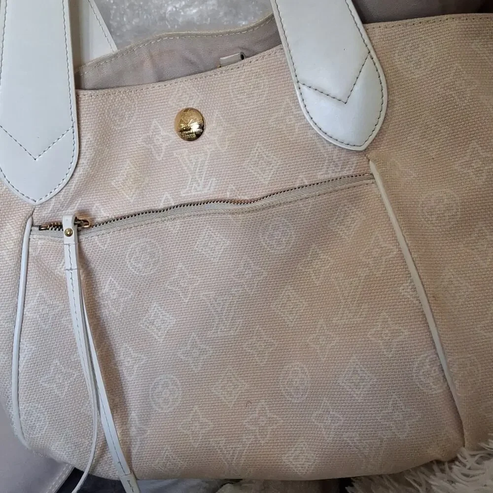 Louis Vuitton Cream Tote Bag